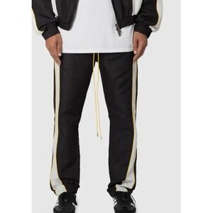 mnml Twill Racing Pants black streetwear vintage modern urban NWT $64 medium y2k